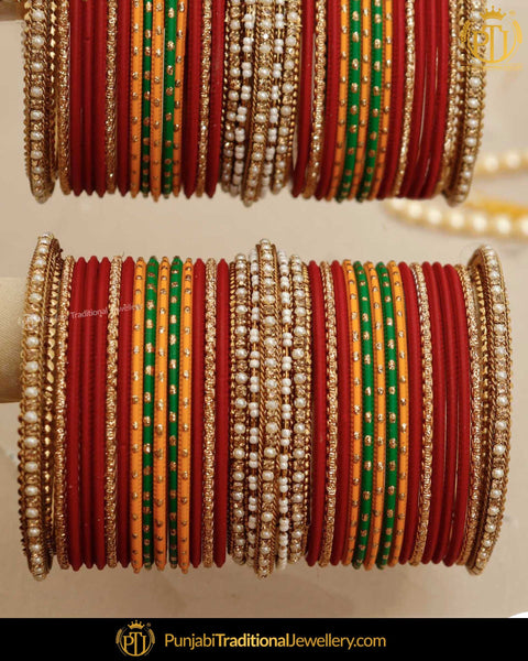 Green and clearance red bangles