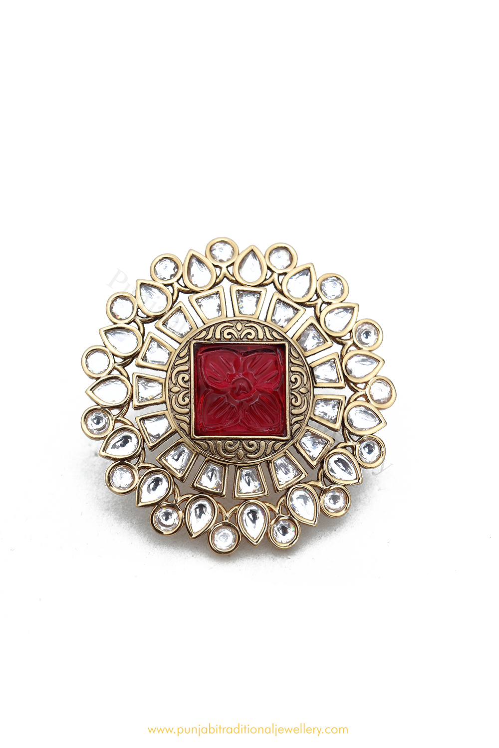 Buy Ruby Kundan Ring/ Wedding Ring/ Bridal Ring/ Indian Ring/ Indian Kundan  Jewellery/ Bollywood Ring/ Cocktail Ring Online in India - Etsy