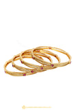 Gold Finished Bangles by PTJ